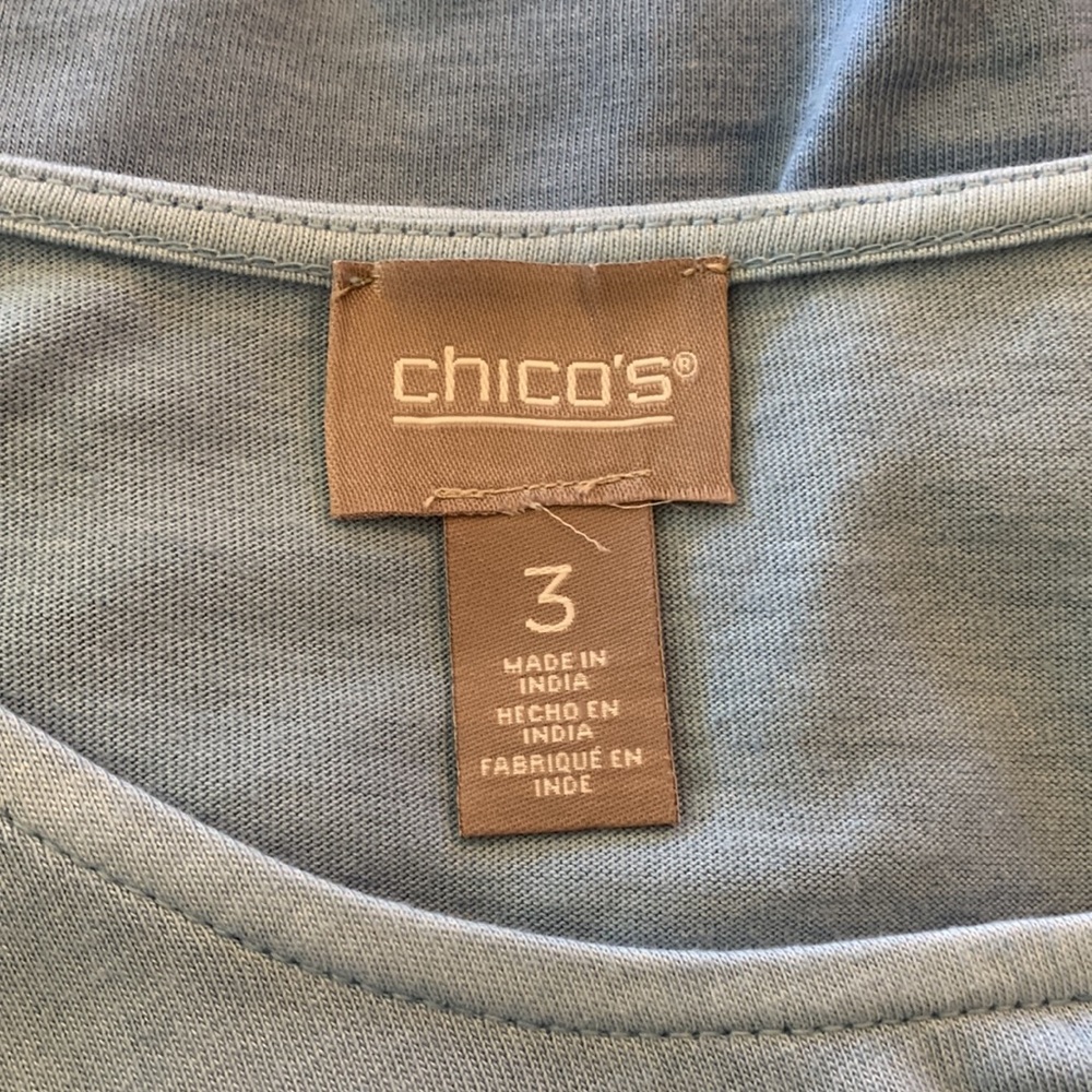 EUC.  Chicos blue ombré top/tunic - Picture 5 of 5